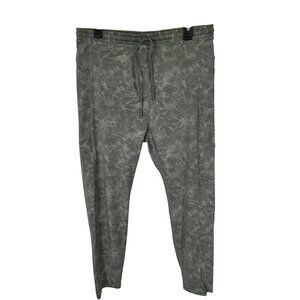 Zyia Active Tie-Dye Gray Drawstring Joggers Size 16-18 Lightweight Nylon/Spandex